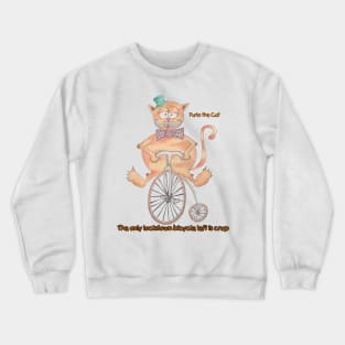 Furlo the Cat has the last bike this lock down Crewneck Sweatshirt